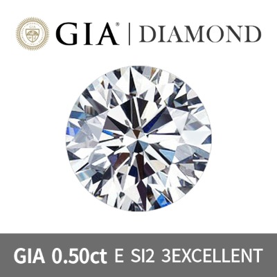 GIA 5부 E SI2 3EXCELLENT 천연 다이아몬드 나석 0.5ct